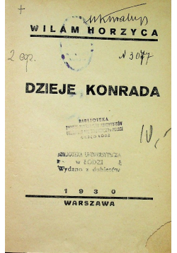 Dzieje Konrada 1930r.