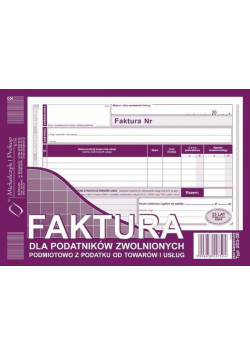 Faktura dla podatników zwolnionych... 203-3E