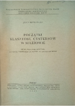 Początki Klasztoru Cystersów w Sulejowie 1949 r