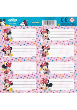 Nalepki na zeszyty Minnie (25szt) DERFORM