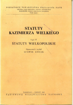 Statuty Kazimierza Wielkiego część II