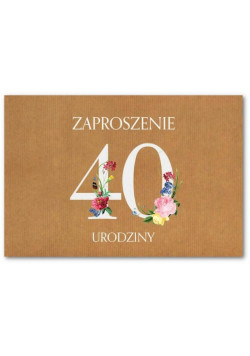 Zaproszenie Urodziny 40 ZT38 (10szt.)