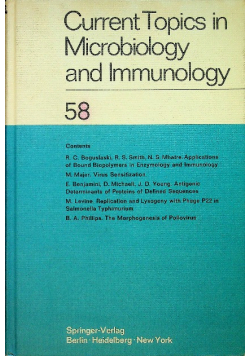 Current Topics in Microbiology and Immunology vol 58