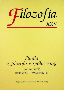 Studia z filozofii współczesnej XXV