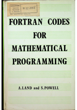 Fortran codes for mathematical programing