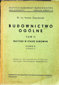 Budownictwo ogólne tom II 1947 r.