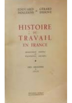 Histoire du travail en france