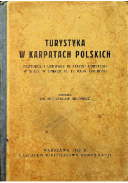 Turystyka w Karpatach polskich 1935 r.