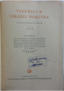 Vademecum lekarza praktykanta, Tom II