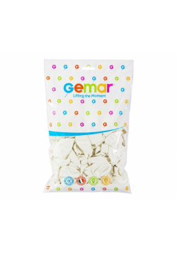 Balony pastelowe białe 25cm 100szt