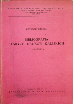 Bibliografia starych druków kaliskich