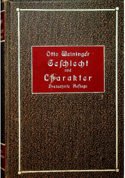 Geschlecht und charakter 1912 r.
