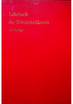 Lehrbuch der kinderheilkunde 23 auflage