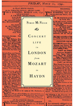 Concert Life in London from Mozart to Haydn