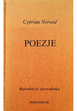 Cyprian Norwid Poezje reprint z 1863 r