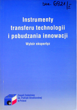 Instrumenty transferu technologii i pobudzania innowacji