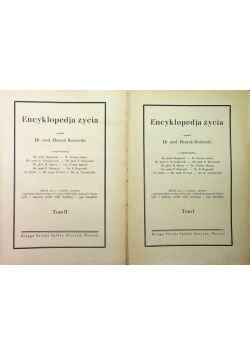Encyklopedia życia Tom 1 i 2   1931 r