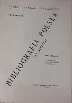 Bibliografia Polska XIX stulecia Tom VI