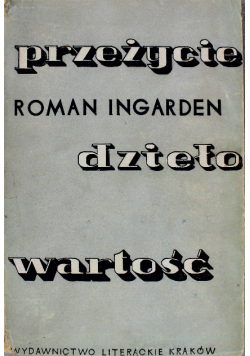 Przeżycie dzieło wartość