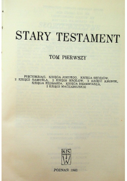 Stary testament Tom 1