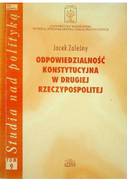 Odpowiedzialność konstytucyjna w drugiej rzeczypospolitej
