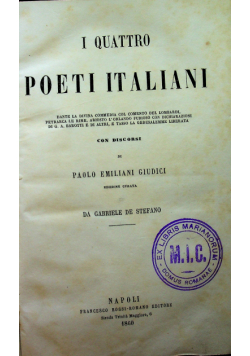 I Quattro Poeti Italiani 1860r