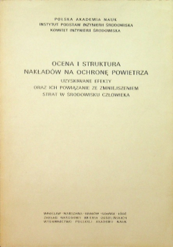Ocena i struktura nakładów na ochronę powietrza