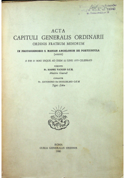 Acta Capituli Generalis Ordinarii