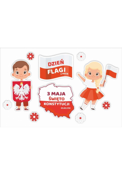 Dekoracje okienne patriotyczne - Dzień flagi 10szt