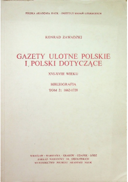 Gazety ulotne polskie i Polski dotyczące Tom II