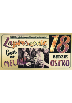 Zaproszenie Urodziny Z18