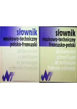 Słownik naukowo-techniczny polsko-francuski tom 1 i 2