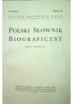 Polski słownik biograficzny Tom XXX zeszyt 124