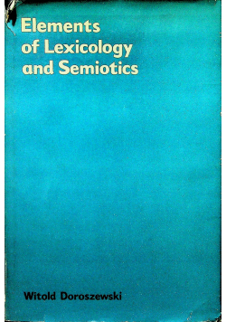 Elementy of lexicology and semiotics