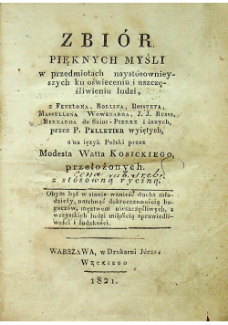 Zbiór pięknych myśli 1821 r.