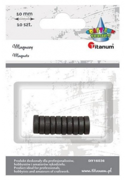 Magnesy okrągłe czarne 10mm 10szt