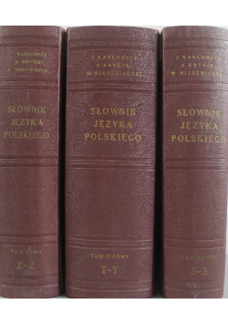 Słownik języka polskiego reprinty z ok 1919r 3 tomy