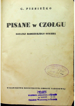 Pisane w czołgu pienieżko