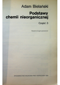 Podstawy chemii nieorganicznej część III