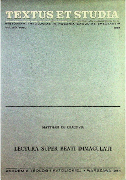 Textus et studia Volume XIX