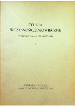 Studia wczesnośredniowieczne Tom IV