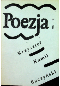 Poezja nr 1 Krzysztof Kamil Baczyński