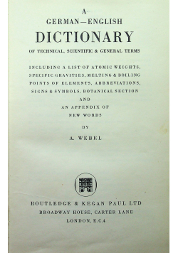 German English Technical and scientific dictionary
