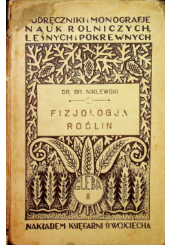 Fizjologia roślin 1933 r.