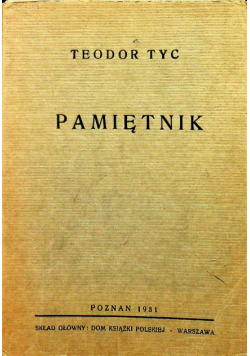 Tyc Pamiętnik 1931 r.