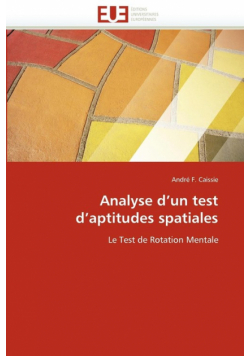 Analyse d''un test d''aptitudes spatiales