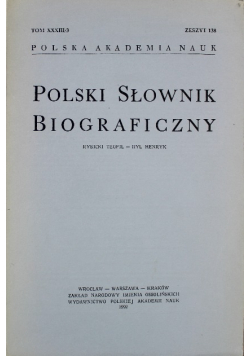 Polski słownik biograficzny zeszyt 138