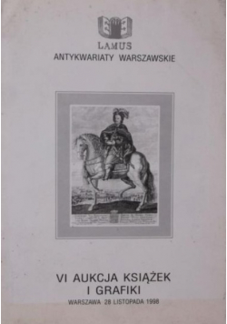 VI aukcja książek i grafiki Warszawa 28 listopada 1998