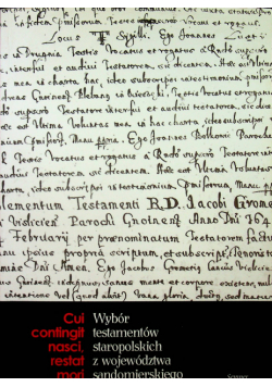 Wybór testamentów staropolskich z województwa sandomierskiego