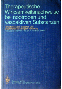 Therapeutische Wirksamkeitsnachweise bei nootropen und vasoaktiven Substanzen